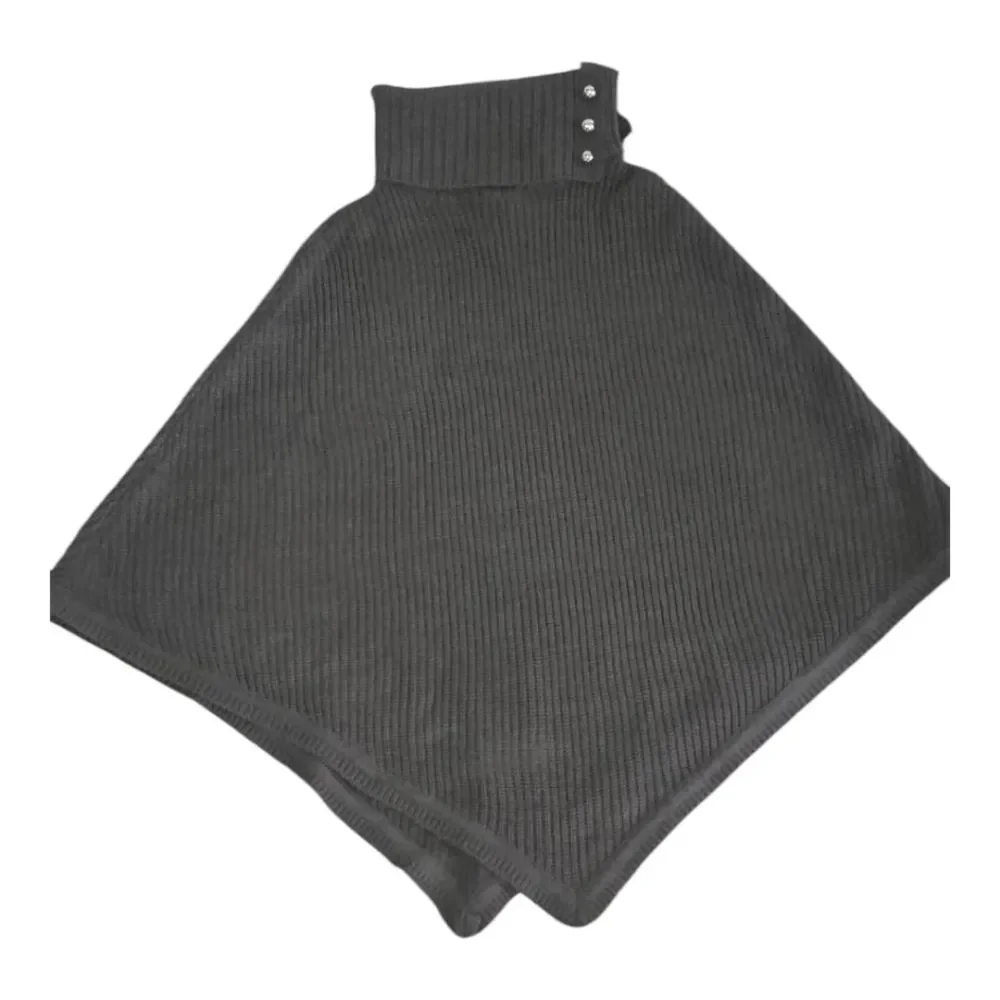 NWT Michael Kors Charcoal Knit Poncho OS
